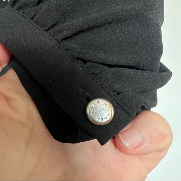 Michael Kors Black HT Button Thru Long Sleeve Blouse - Picture 6 of 9